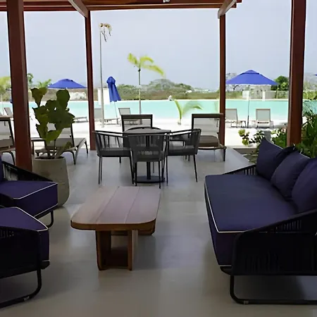 Vista A La Playa Artificial Baia Kristal Cartagena Apartment Cartagena